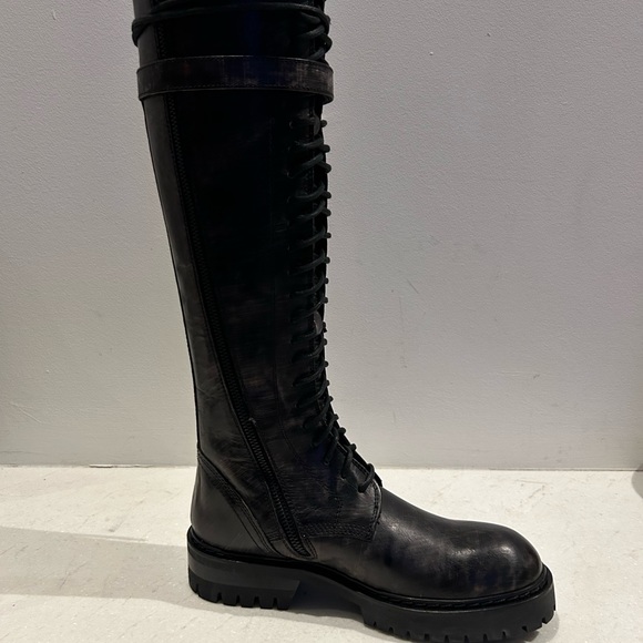 New in box special edition Ann demeulemeester distressed leather knee high boots - Picture 12 of 16